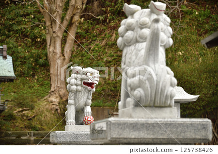 拍攝北海道函館市春天的高穗神社境內 125738426