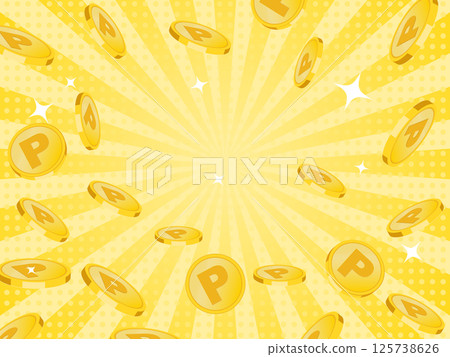 Illustration of a coin popping out 125738626