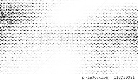 Halftone dot pattern gradient grayscale background circle comic fade. Halftone texture design. Halftone dot pattern gradient grayscale background circle comic fade. Halftone texture design. 125739081