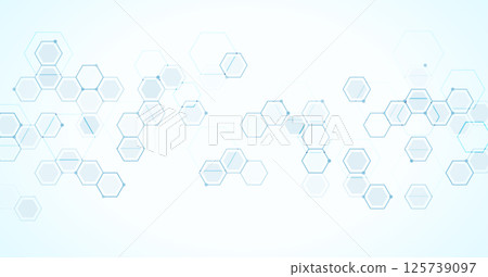 Hexagon background abstract pattern medical geometric tech vector graphic design. Hexagon design 125739097
