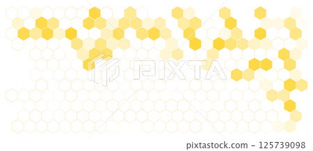 Hexagon pattern vector background, abstract medical science molecule chemistry geometric pattern 125739098