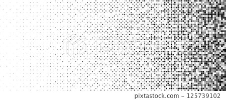 Halftone dot pattern gradient grayscale background circle comic fade. Halftone texture design. Halftone dot pattern gradient grayscale background circle comic fade. Halftone texture design. 125739102