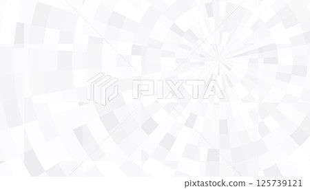 Abstract geometric radial pattern with concentric circles and rectangles in soft white and light Abstract geometric radial pattern with concentric circles and rectangles in soft white and light 125739121
