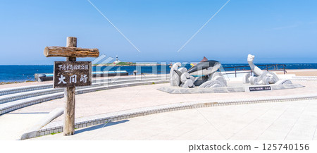 青森縣本州最北端大間崎的風景 125740156