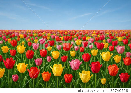 Tulip field 125740538