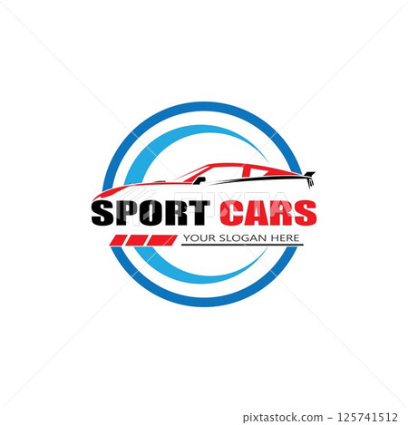 sport car logo template design vector 125741512