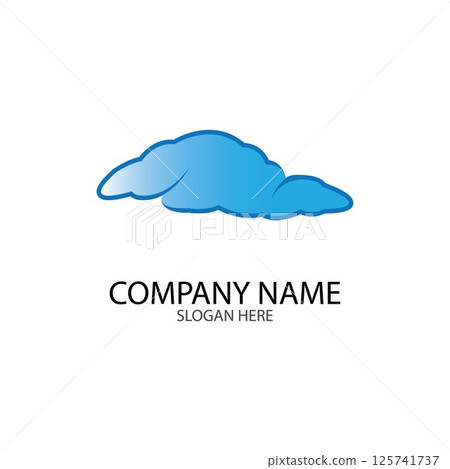Cloud template vector 125741737