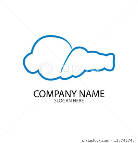 Cloud template vector 125741743