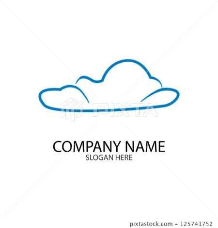Cloud template vector Cloud template vector 125741752