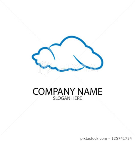 Cloud template vector 125741754