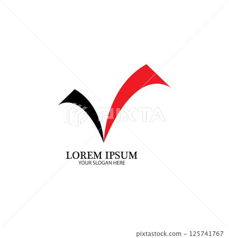 check mark symbol and logo icon 125741767