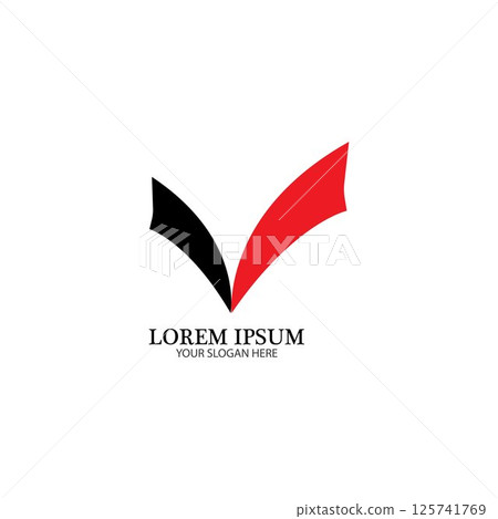 check mark symbol and logo icon 125741769