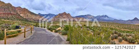 Red Rock Canyon Scenic Drive Panorama Eye Level Perspective 125742027