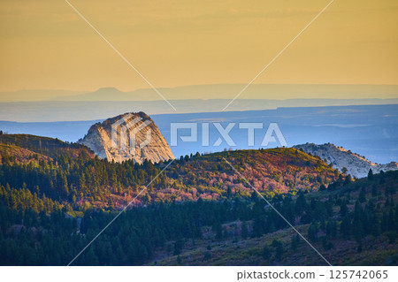 Golden Hour at Kolob Canyon Zion National Park Aerial 125742065
