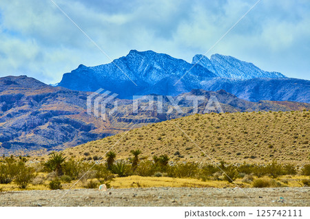Rugged Nevada Desert Mountains Daytime Vista 125742111