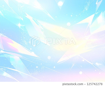 Jewels and stars dancing in the pastel sky - Dreamy and cute background material 125742278