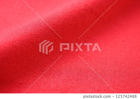 red cotton texture color of fabric textile industry, abstract image for fashion cloth 125742488