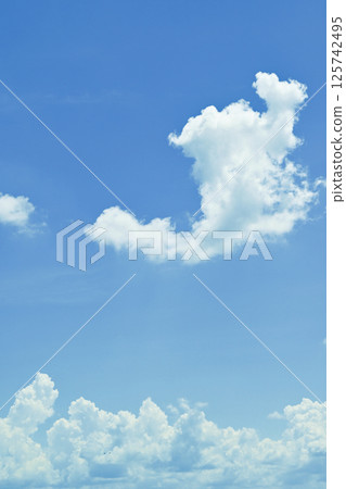 clear blue sky with white cloud, good weather in the morning have a nice day clear blue sky with white cloud, good weather in the morning have a nice day 125742495