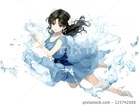 身穿水仙子的插圖素材 125742888