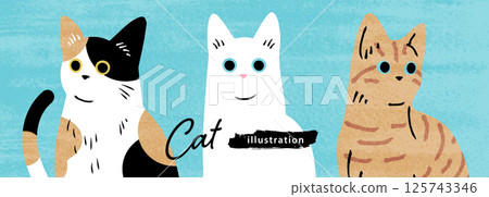 水彩貓插圖 125743346