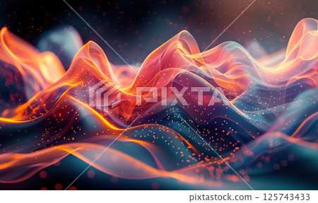 A mesmerizing abstract image with flowing color waves background , Generate AI A mesmerizing abstract image with flowing color waves background , Generate AI 125743433