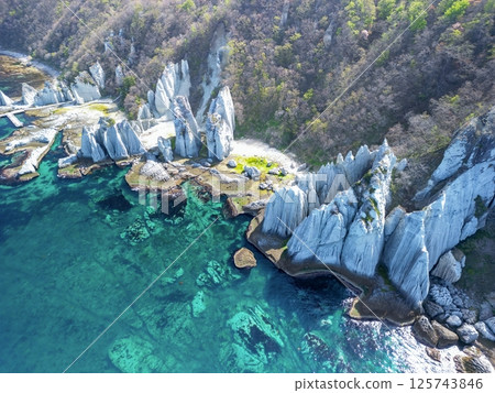 "Aomori Prefecture" Aerial photography of Hotokegaura with a drone - Sai Village, Shimokita Peninsula "Aomori Prefecture" Aerial photography of Hotokegaura with a drone - Sai Village, Shimokita Peninsula 125743846
