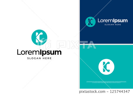 Letter K initial logo concept. Architecture business logo vector design template Letter K initial logo concept. Architecture business logo vector design template 125744347