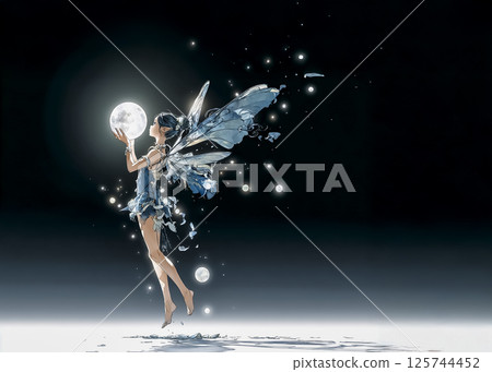 Firefly fairy illustration material 125744452