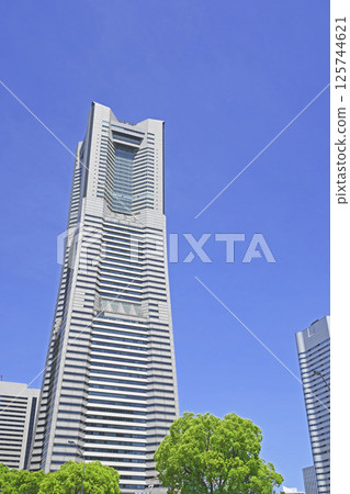 橫濱港未來21及春天的風景 橫濱港未來21及春天的風景 125744621