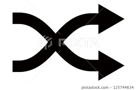 上下交叉的黑色箭頭 125744634