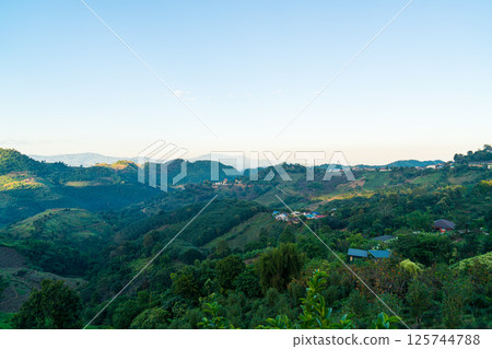 beautiful mountain hill with sky beautiful mountain hill with sky 125744788