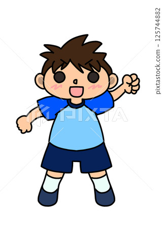 A boy posing with a smile 125744882