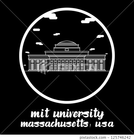 Circle Icon MIT University. Vector Illustration Circle Icon MIT University. Vector Illustration 125746242