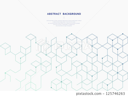 Abstract illustration background of a hexahedron Abstract illustration background of a hexahedron 125746263