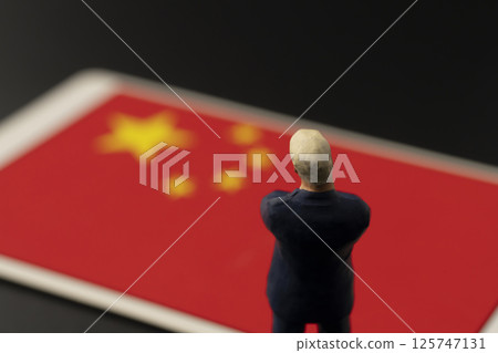 國旗人物立體模型 125747131