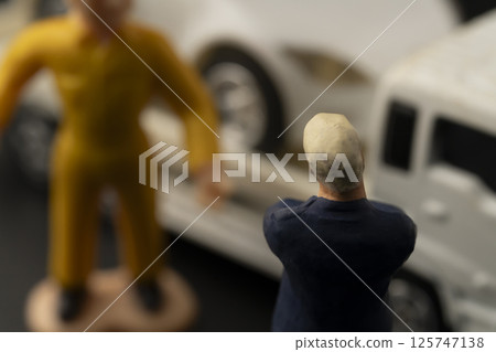 國旗人物立體模型 125747138