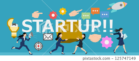 女商人創辦新企業的插圖 125747149