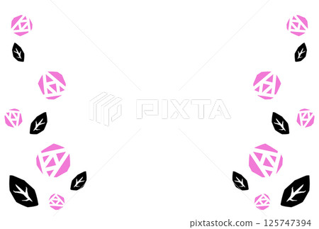 Pale pink deformed rose frame Pale pink deformed rose frame 125747394
