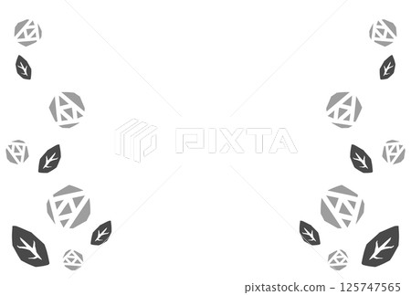 Silver deformed rose frame 125747565