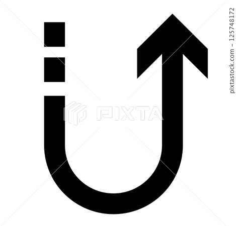 U-turn arrow　 125748172