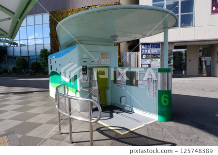 The entry and exit booths at the underground tower-style bicycle parking lot at the south exit of Hachioji Station The entry and exit booths at the underground tower-style bicycle parking lot at the south exit of Hachioji Station 125748389