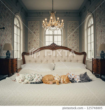 穿著睡衣做夢的小貓 125748805