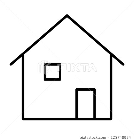 House line icon, home icon for real estate and web House line icon, home icon for real estate and web 125748954