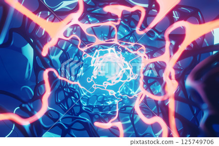 synapses, dendrites, neurological 125749706