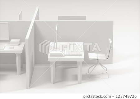 keyboard, model, cubicle 125749726