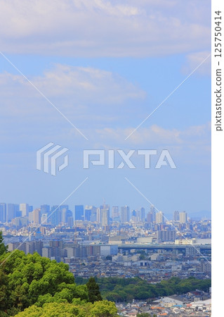 Osaka scenery seen from Shijonawate City, Osaka Prefecture Osaka scenery seen from Shijonawate City, Osaka Prefecture 125750414