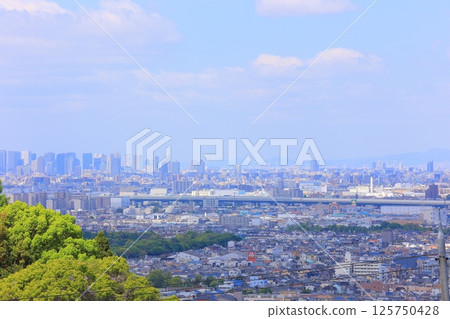Osaka scenery seen from Shijonawate City, Osaka Prefecture Osaka scenery seen from Shijonawate City, Osaka Prefecture 125750428
