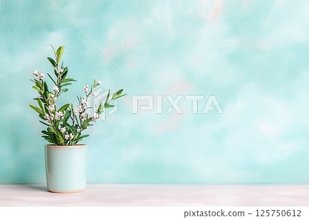 dried flowers in white vase on wooden table dried flowers in white vase on wooden table 125750612