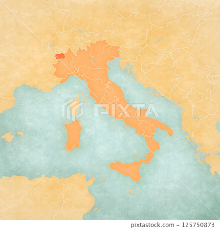 Map of Italy - Aosta Valley Map of Italy - Aosta Valley 125750873