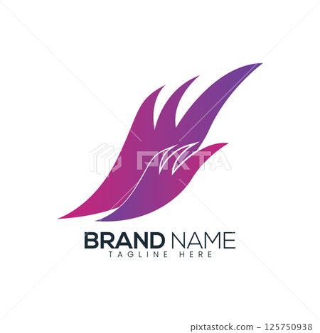 Abstract Vector Brand Icon or Logo Design Template Abstract Vector Brand Icon or Logo Design Template 125750938